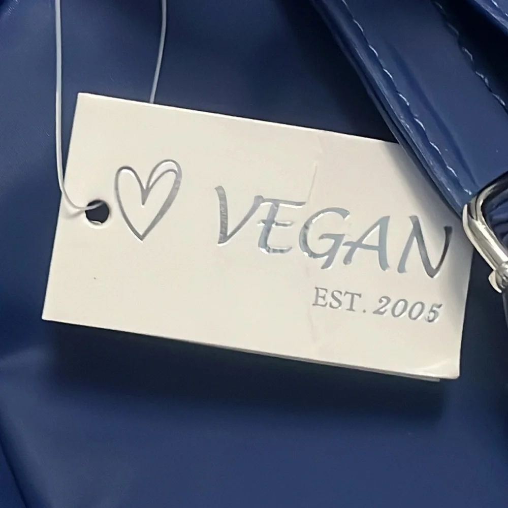 Cobalt Blue Vegan backpack - Picture 3 of 5